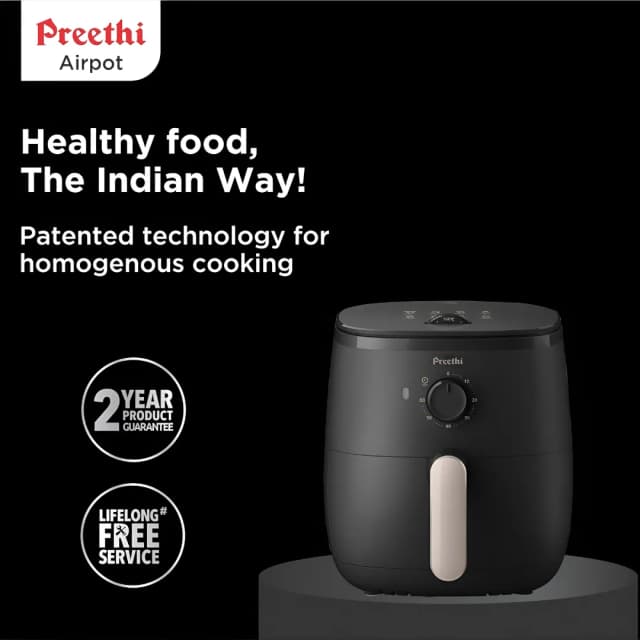 Preethi Airpot -APT001 Black 3.7 Litres