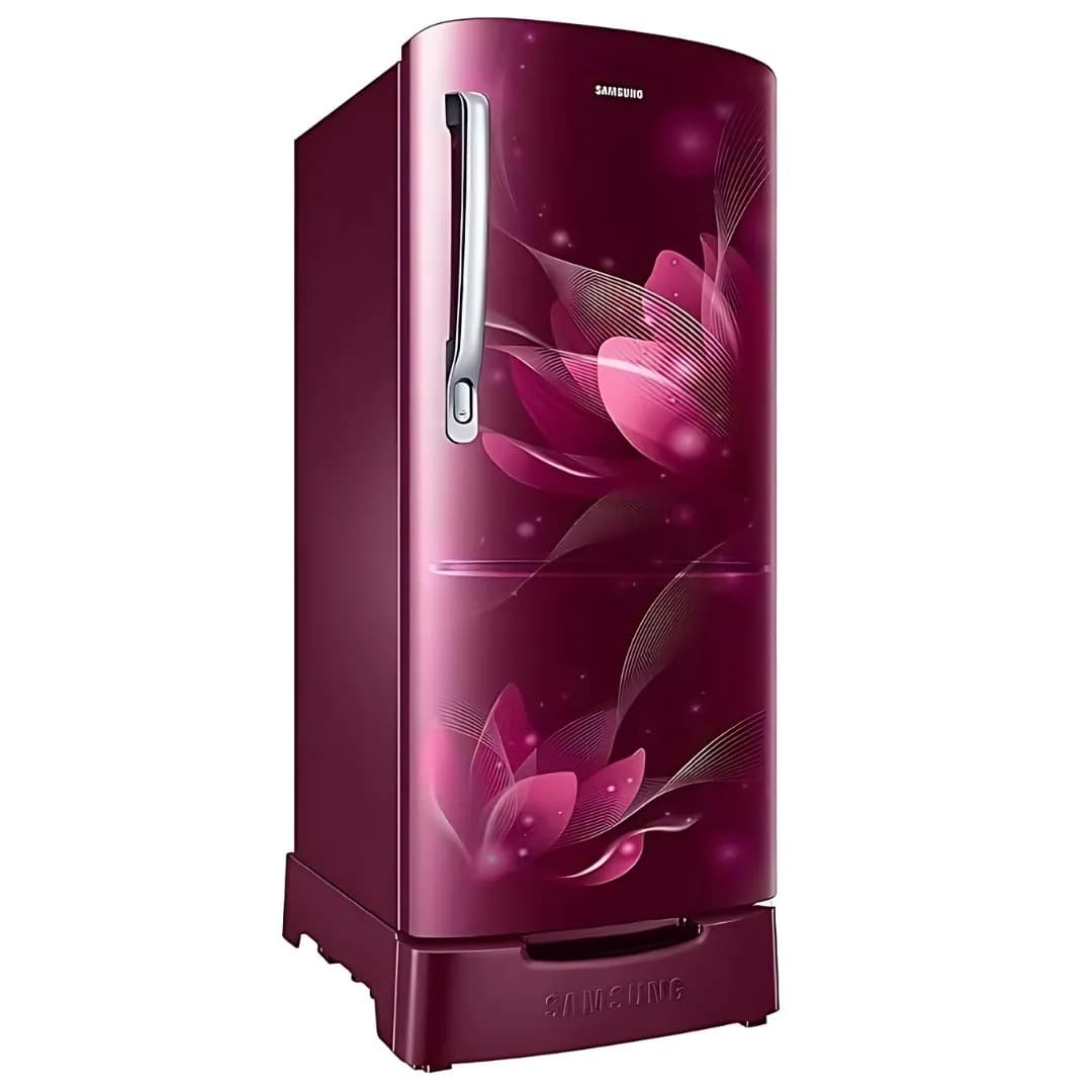 Samsung RR20 A181BR8 Refrigerator Blooming Saffron Red Single Door 192 Ltr