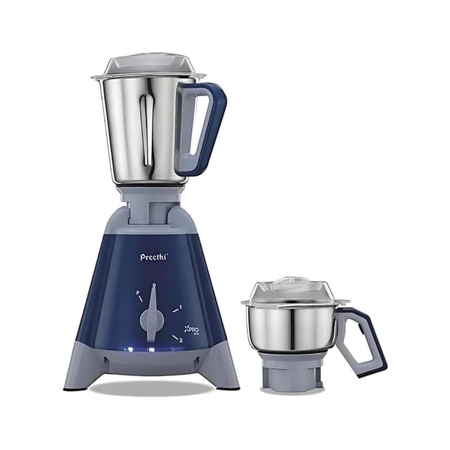 Preethi Xpro Duo Commercial 1300 W Mixie Deep Blue 2 Jars (MG-204)