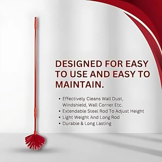 Cobweb Long Rod Dust Removal Red Tool Stick