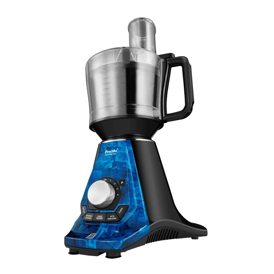 Preethi Zodiac 2.0 750 W Mixie Black With Blue With 4 Jars