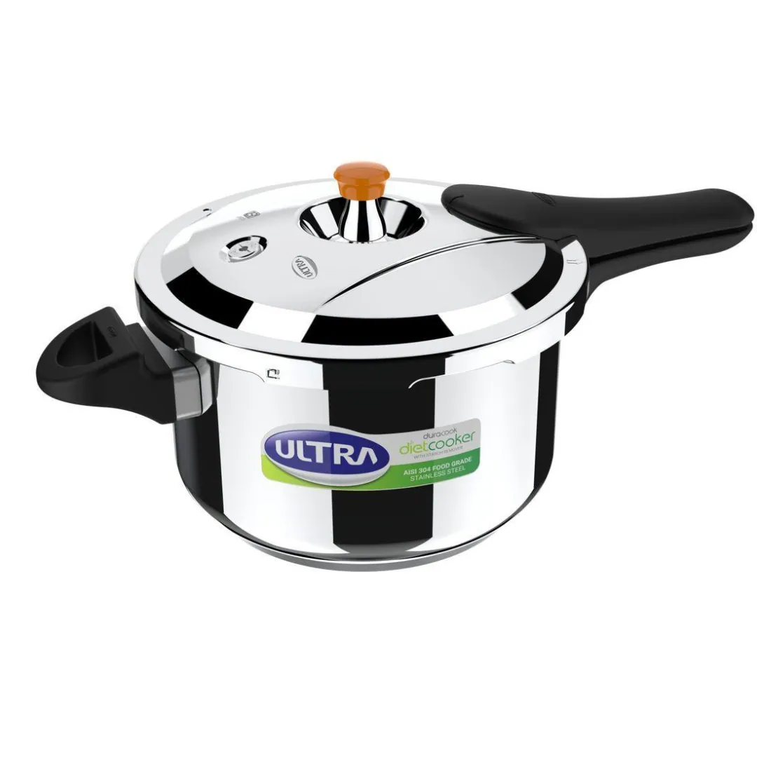 Ultra Diet Cooker Stainless Steel Induction 5.5L + Starch Remover