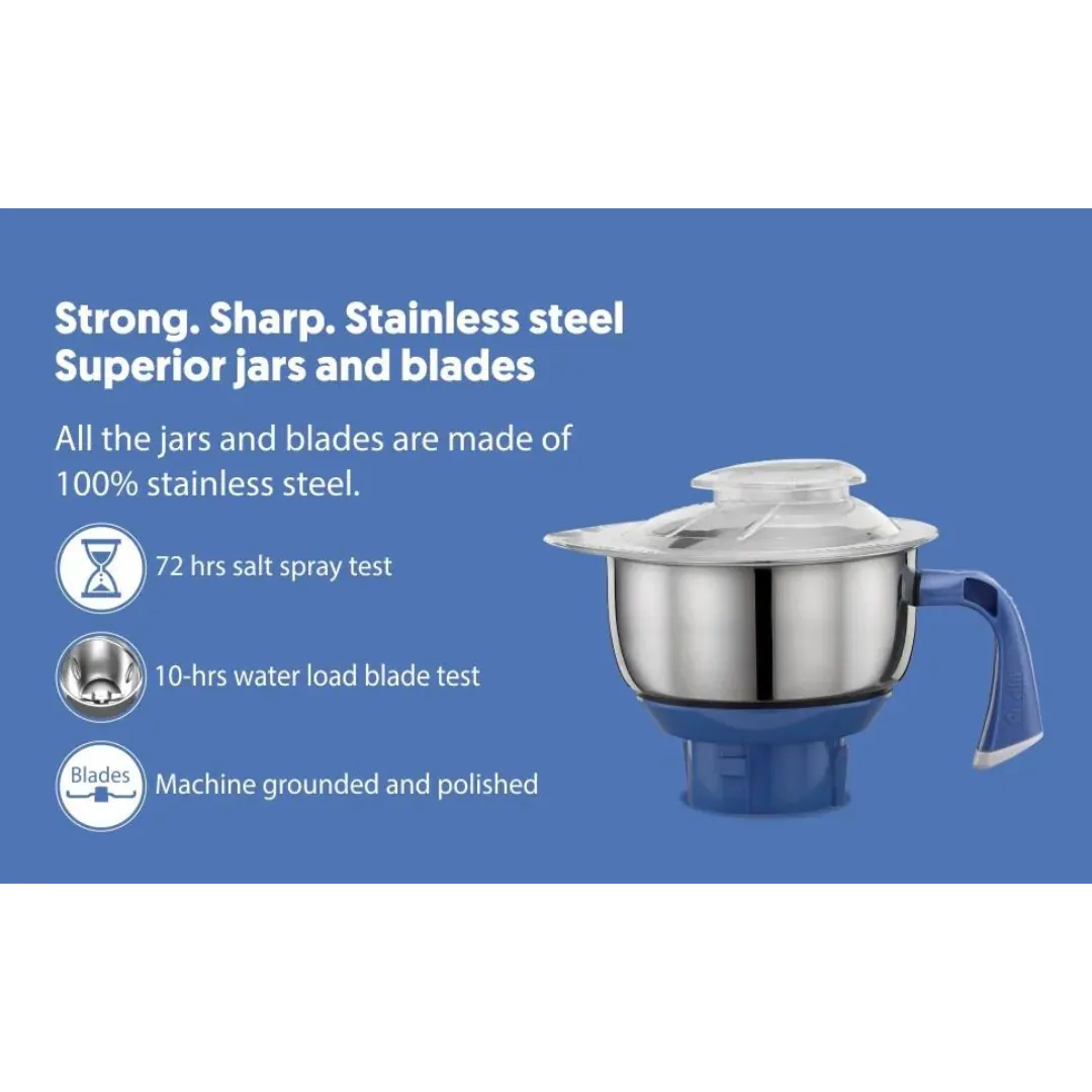 Preethi Blue Leaf Gold 750 W Mixie White 3 Jars (MG-150)