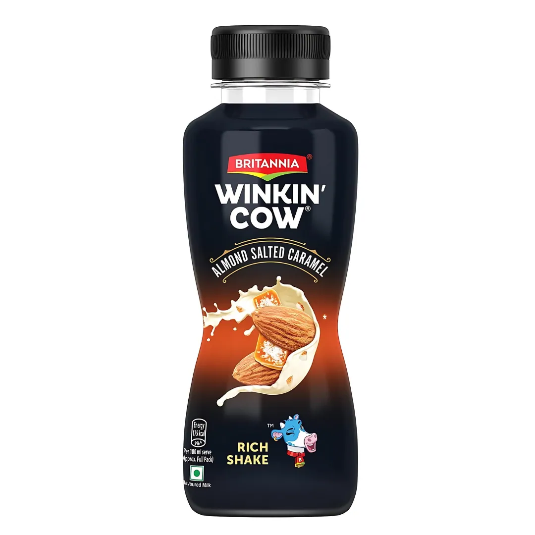 Britannia Winkin Cow Rich Almond Salted Caramel Milk Shake - Medium (180 ML)