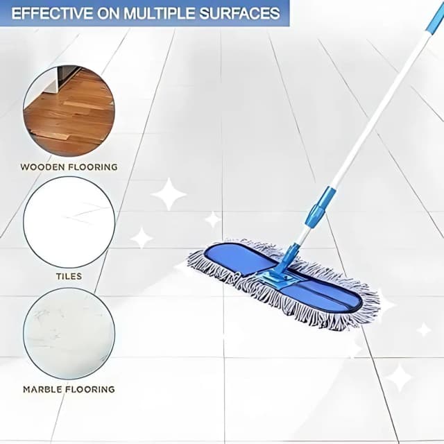 Wet And Dry Cotton Blue Pad Floor Cleaning Mop
