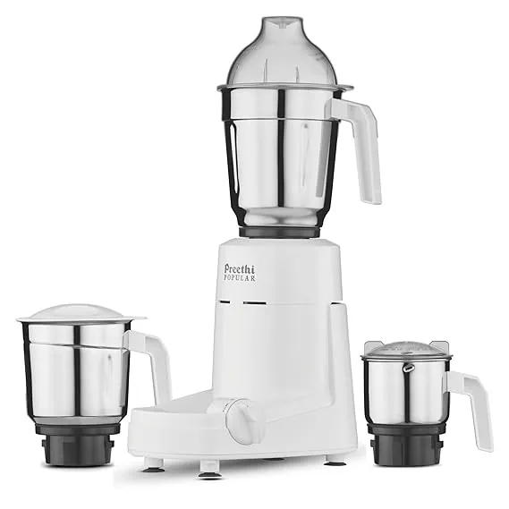 Preethi Chefpro 750 W Mixie White 3 Jars (MG-128)