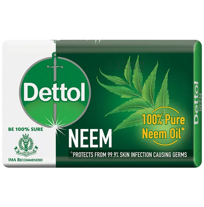 Dettol Neem Bathing Soap With Pure Neem Oil 75g