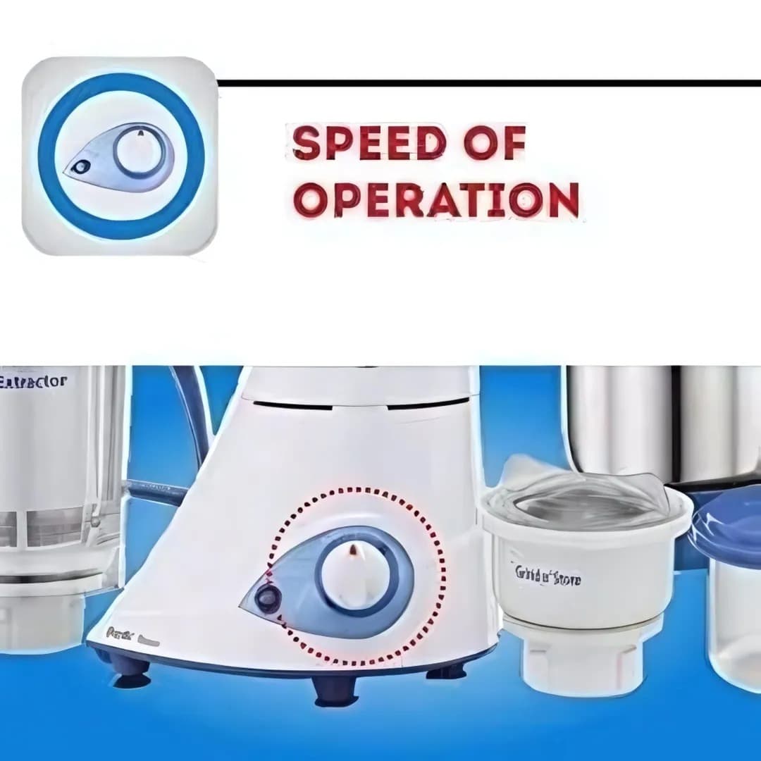 Preethi Blue Leaf Platinum 750 W Mixie White 4 Jars (MG-139)