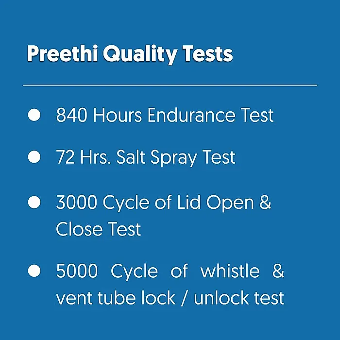 Preethi Spill Splash Aluminium Cooker 3l