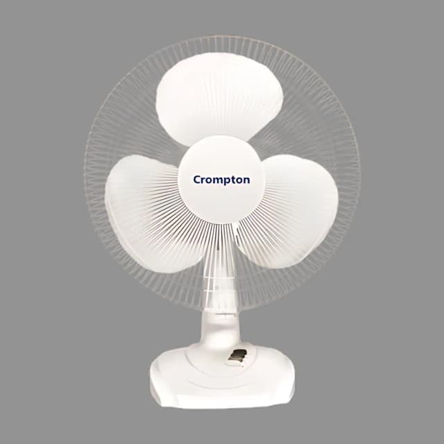 Crompton High Flow Wave Plus (400 MM) White Table Top Fan