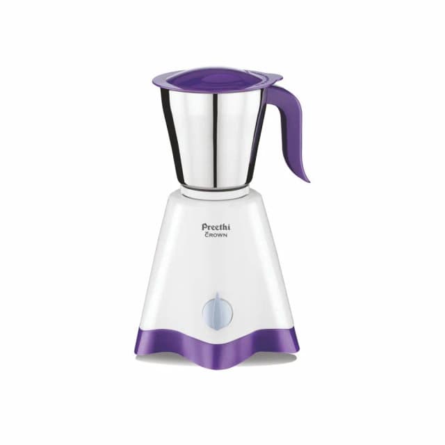 Preethi Crown 500 W Mixie White & Purple 3 Jars (MG-205)