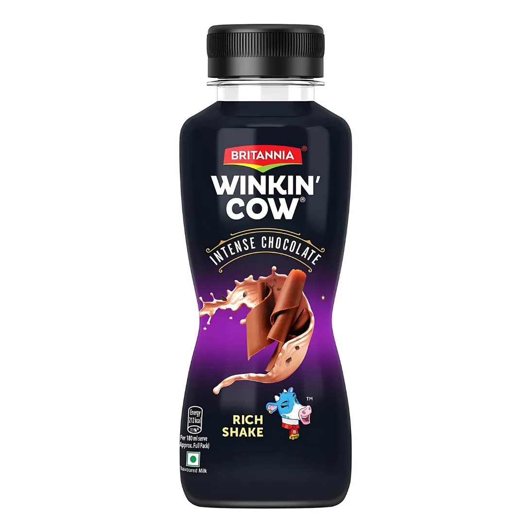 Britannia Winkin Cow Rich Intense Chocolate Milk Shake - Medium (180 ML)