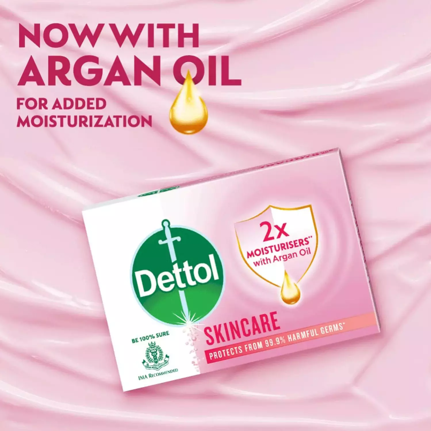 Dettol Skincare Moisturizing Bathing Argan Oil Soap 75g