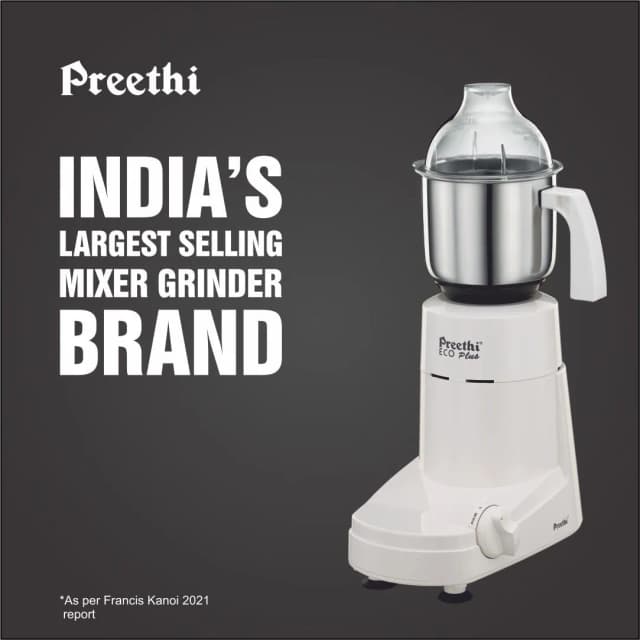 Preethi Eco Plus 750 W Mixie White With 4 Jars