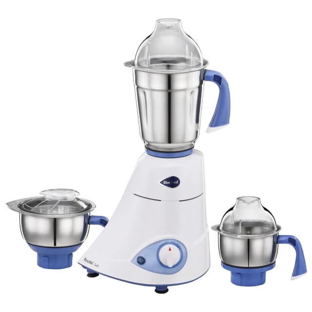 Preethi Blue Leaf Gold 750 W Mixie White 3 Jars (MG-150)