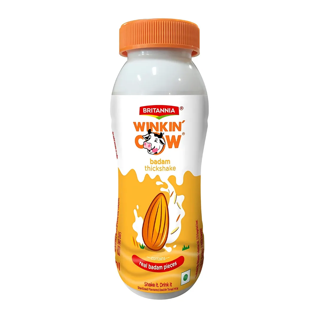 Britannia Winkin Cow Badam Milk Shake - Medium (180 ML)