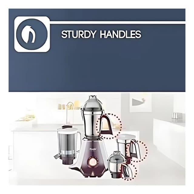 Preethi Taurus 750 W Mixie White And Dark Violet 4 Jars