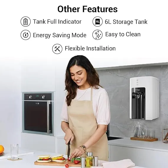 Aqua Sure Aquaguard Champ RO | UV Water Purifier Black And White 6 Ltr