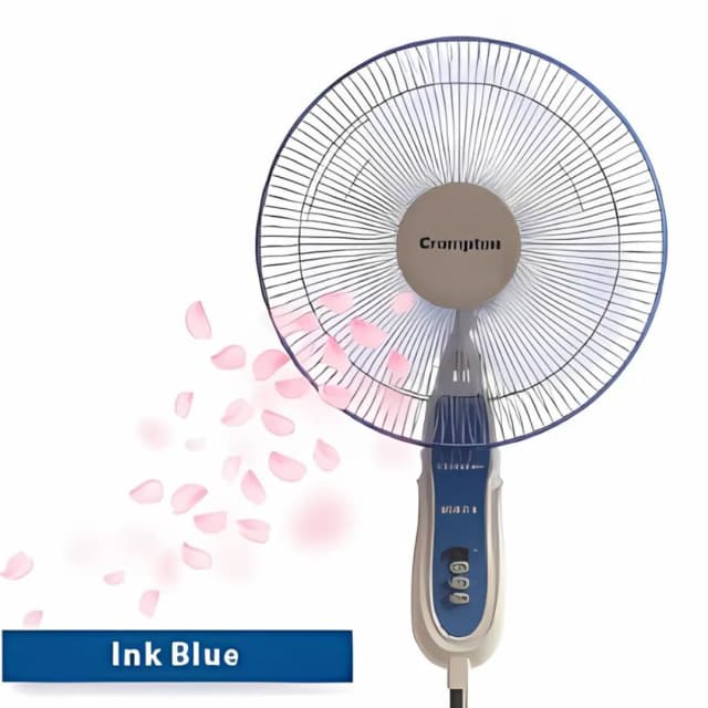 Crompton High Flo Neo (400 MM) White With Ink Blue Pedestal Fan