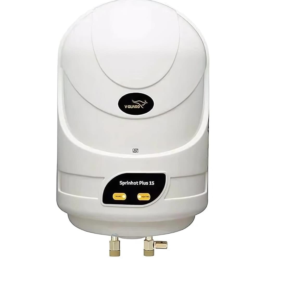 V-Guard Storage Electric Water Heater ABS Body StringHot Plus Ivory 15 Ltr 2000W