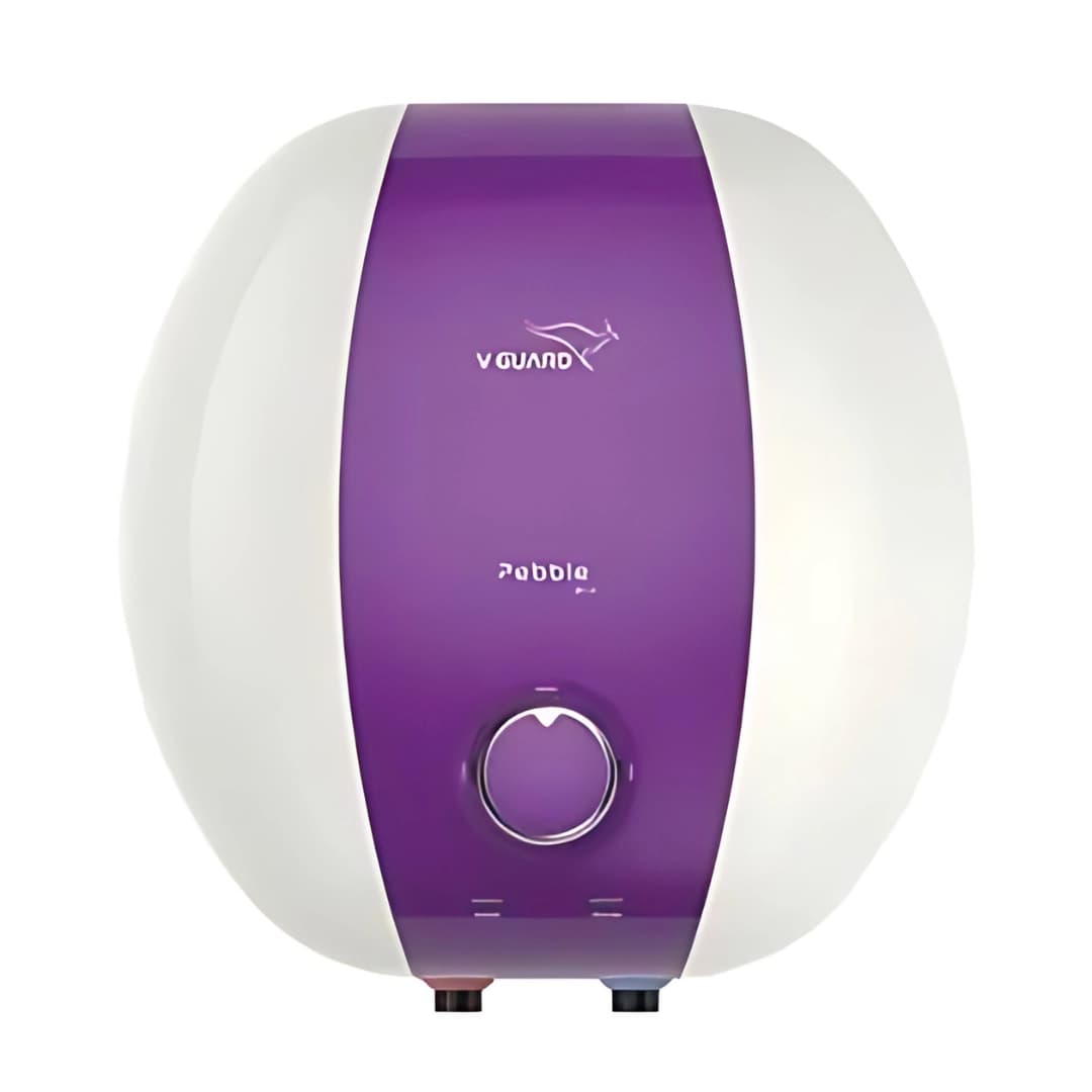 V-Guard Storage Electric Water Heater ABS Body Pebble Plus Pro Purple 10 Ltr 2000W