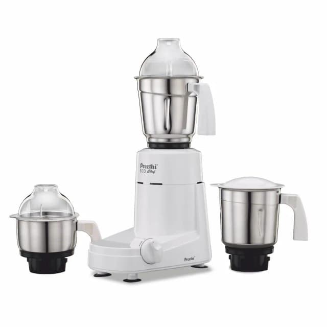 Preethi Eco Chef 600 W Mixie White 3 Jars (MG-159)