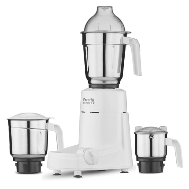 Preethi Popular 750 W Mixie White 3 Jars (MG-142)