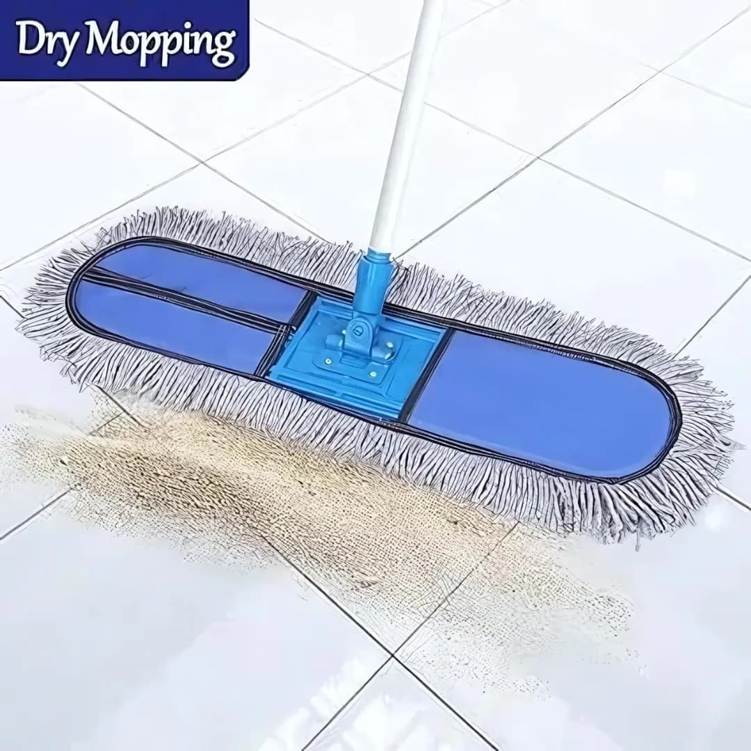 Wet And Dry Cotton Blue Pad Floor Cleaning Mop