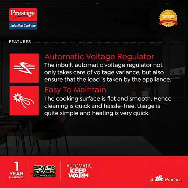 Prestige Pic 20 WIZ Induction Cooktop Black