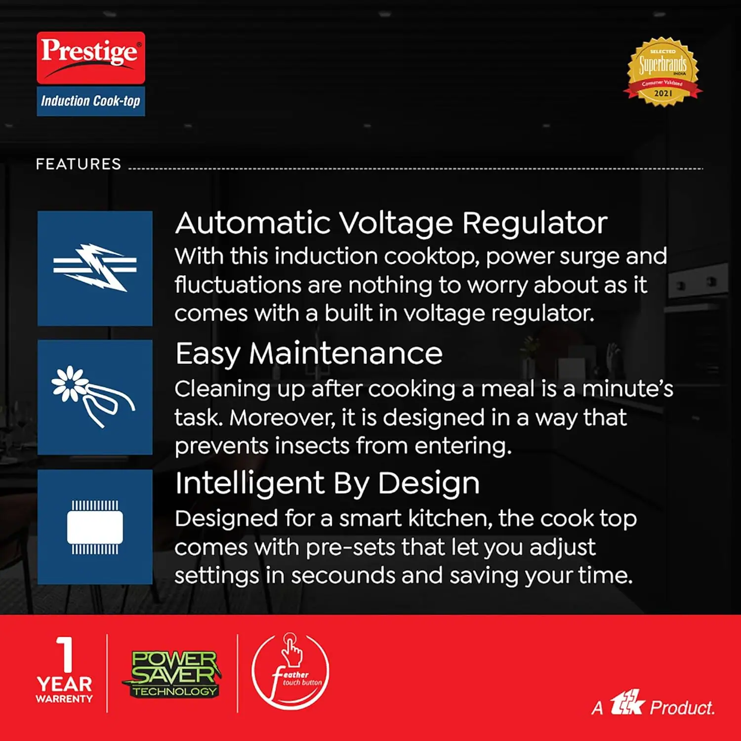 Prestige PIC 31.0 V4 Induction Cooktop 2000 W Black