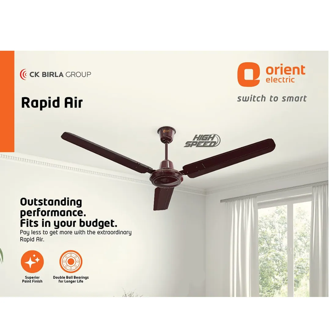 Orient Electric Rapid Air (1200 MM) Brown Ceiling Fan