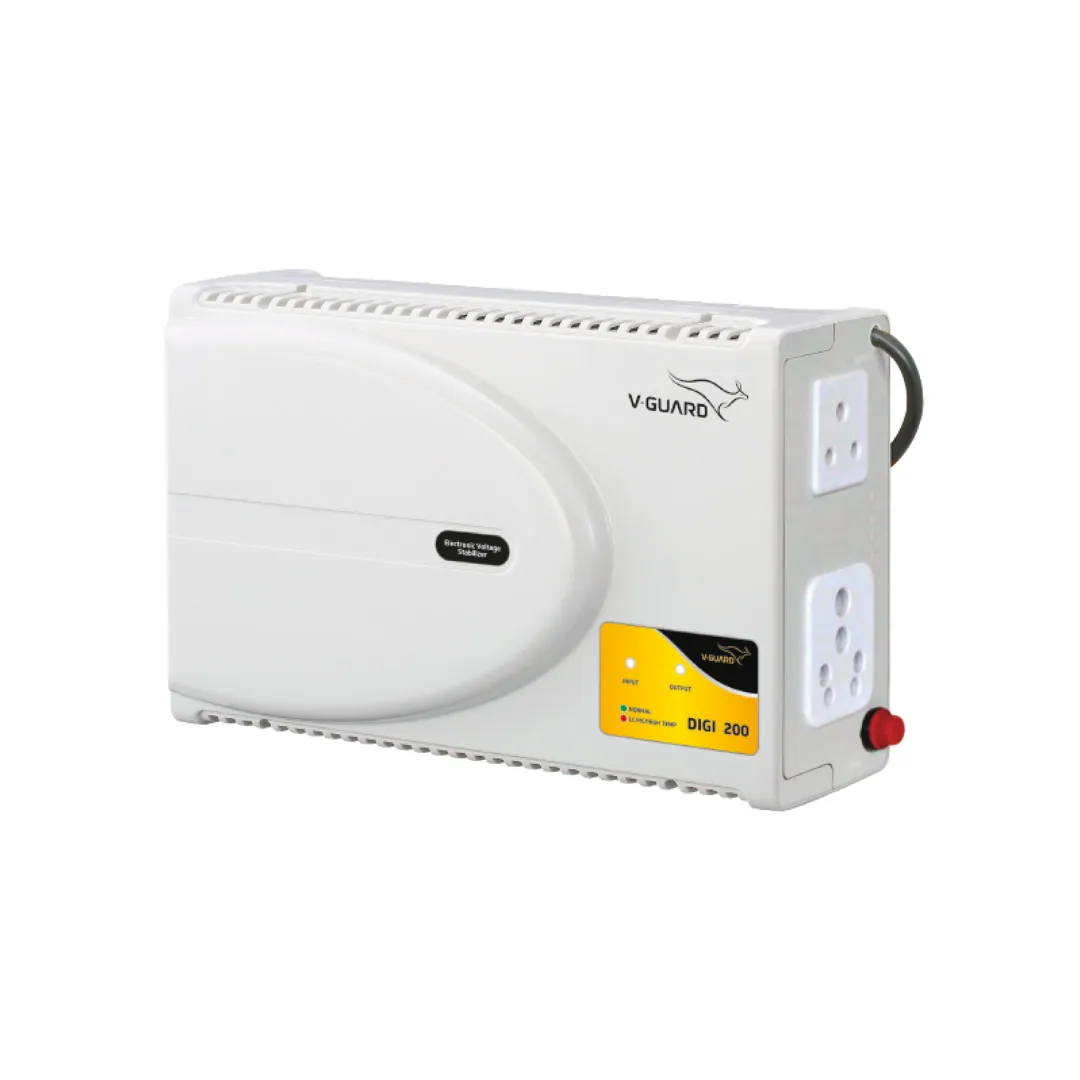 V-Guard DIGI 200 Smart LED TV, Home Theatre, Gaming Console Or Photostat Machine Stabilizer White