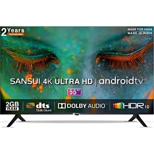 Spanio VG-6023 Smart TV 55 Inches 4K Android LED TV