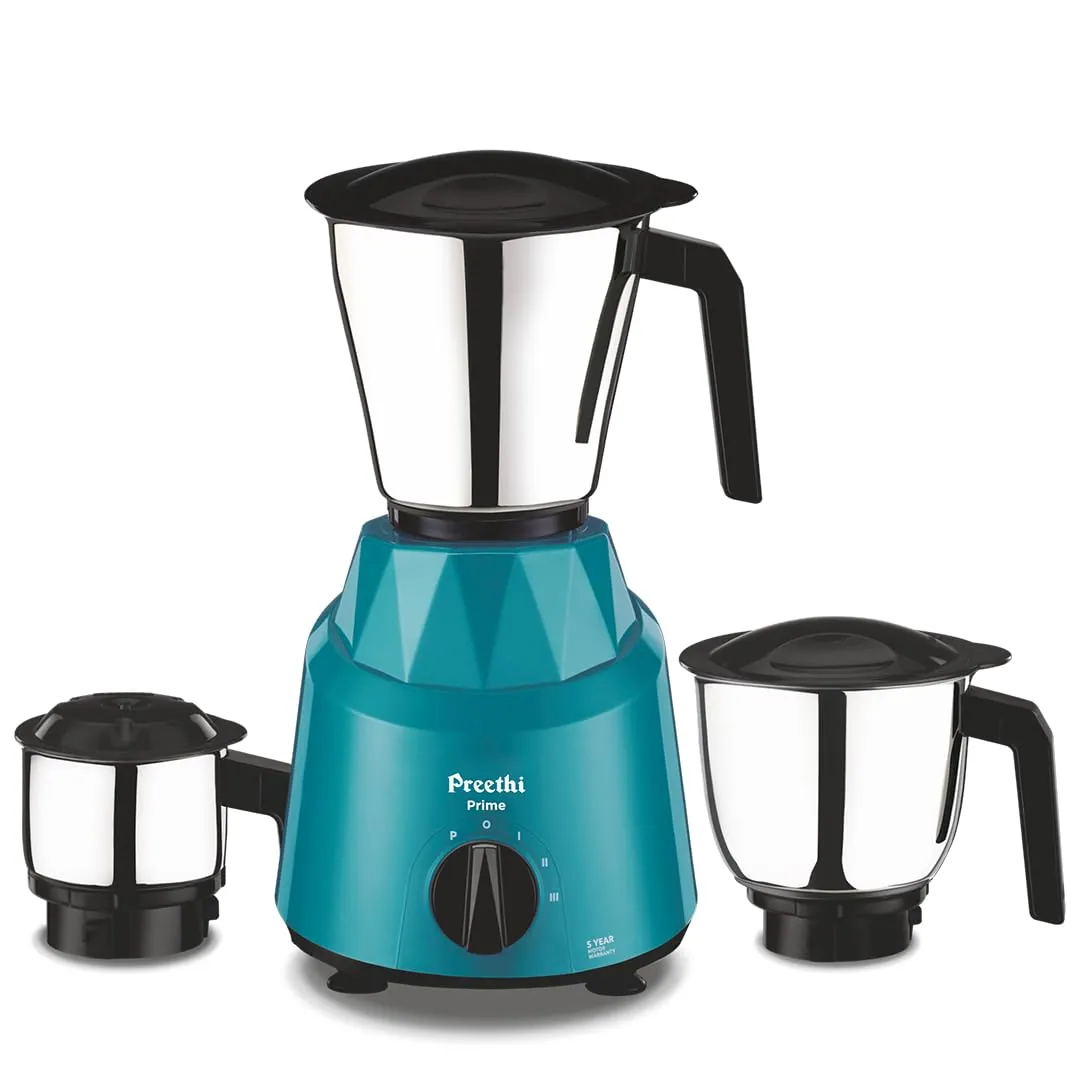 Preethi Prime Mixer 750 W Blue 3 Jar