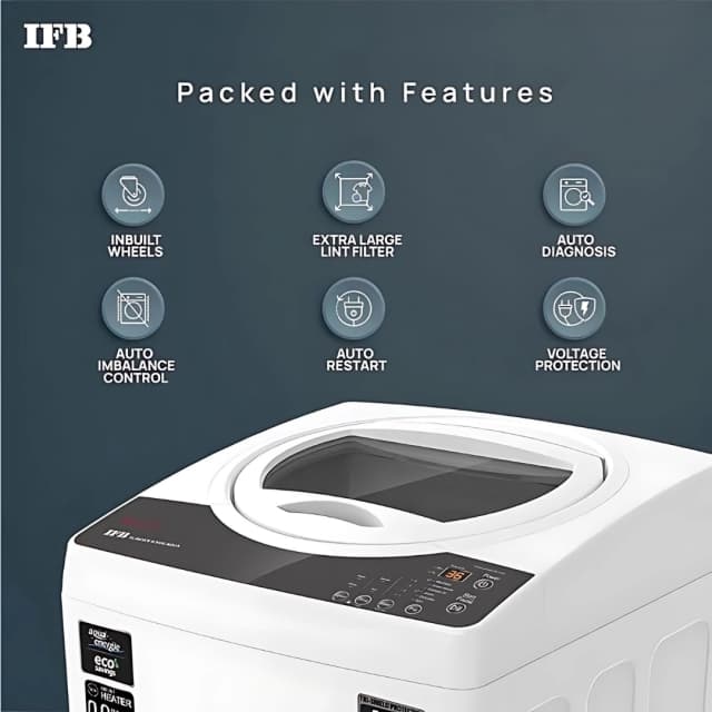 IFB Top Load Fully Automatic Washing Machine 7 KG (TL-R1WH 7.0KG AQUA-Light Grey)