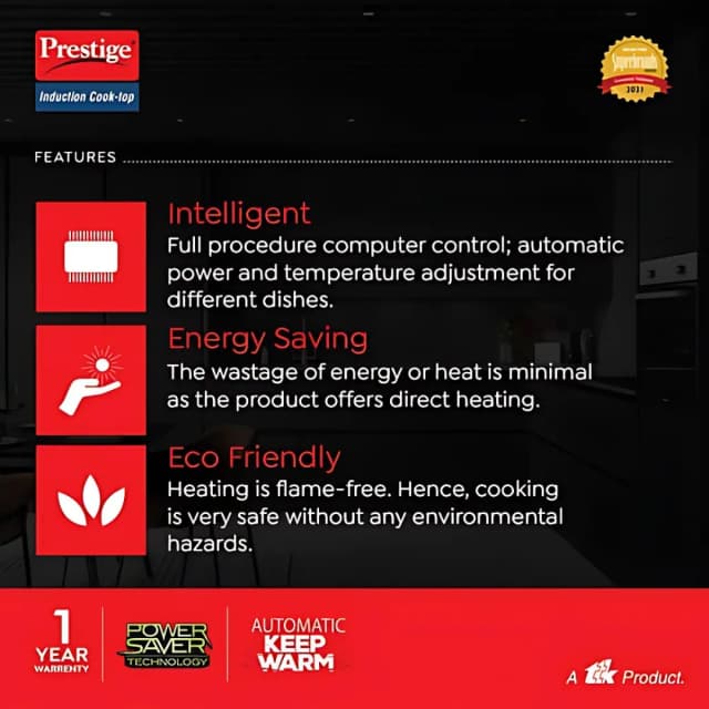 Prestige Pic 20 WIZ Induction Cooktop Black
