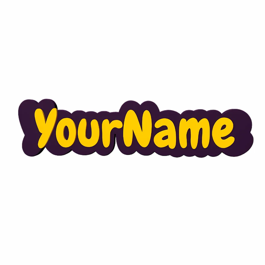 Custom 3d Keychain Black Bg With Yellow Text