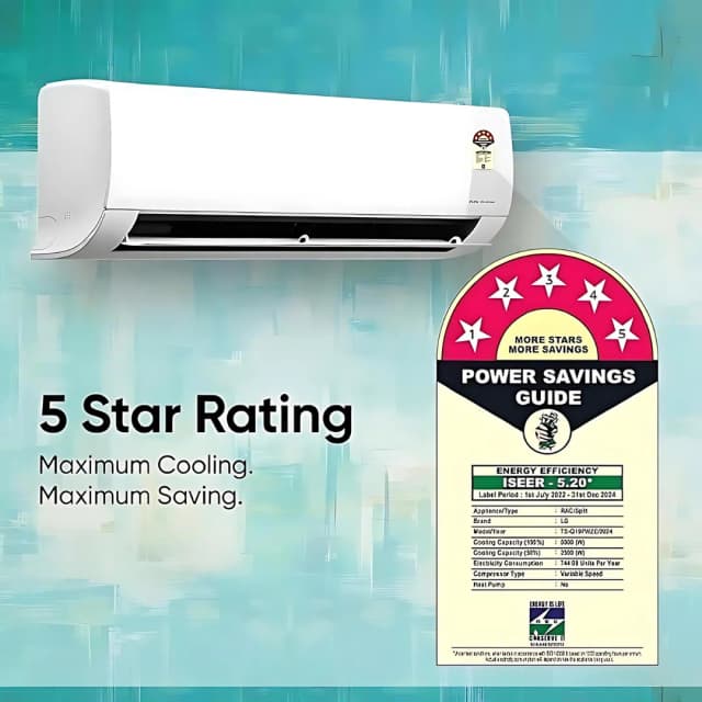 LG Air Conditioner 1.5 Ton 5 Star Inverter Spit AC (Q19PWZE)