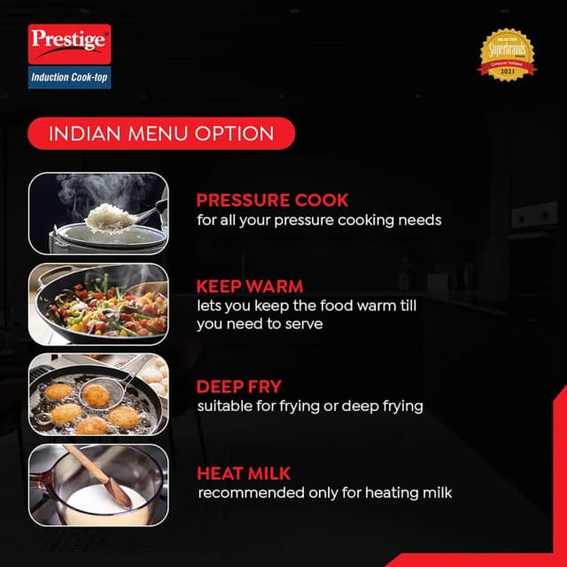 Prestige PIC 31.0 V4 Induction Cooktop 2000 W Black
