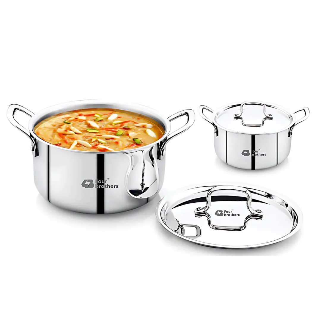 Four Brothers Triply Stew Pot Stainless Steel 22 CM