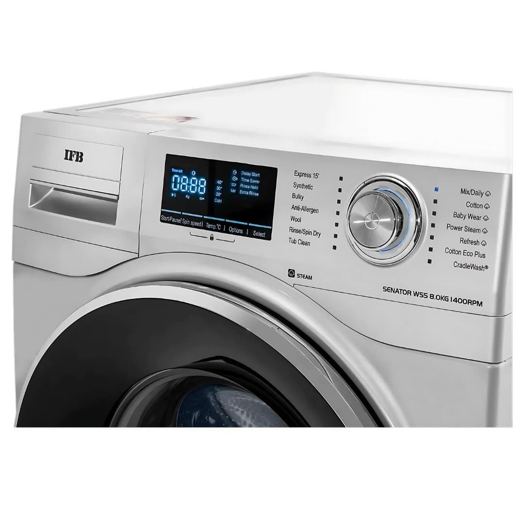 IFB Front Load Fully Automatic Washing Machine 8 KG (SENATOR WSS-Silver)