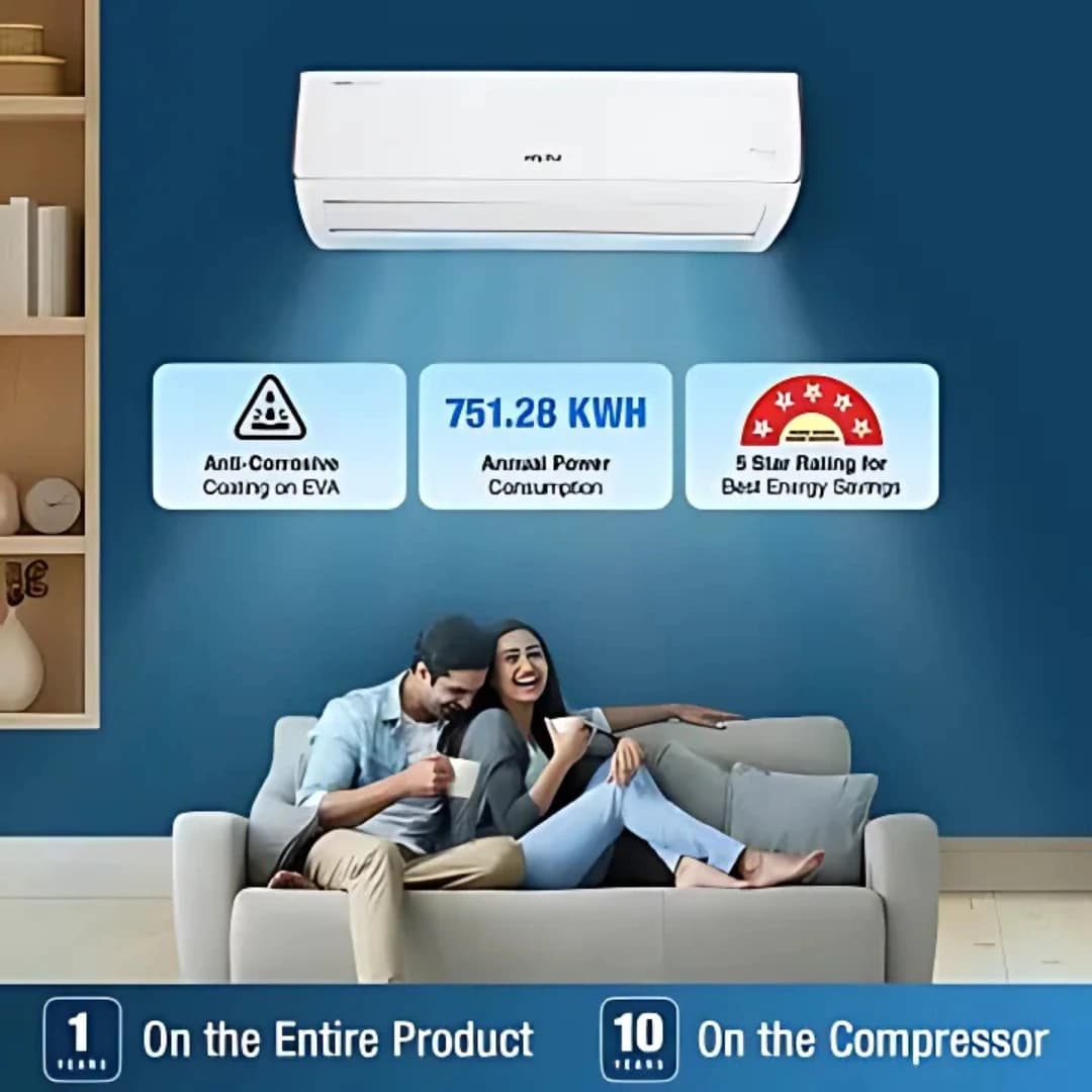 VOLTAS Vectra Eden Air Conditioner 1.5 Ton Inverter Split AC White