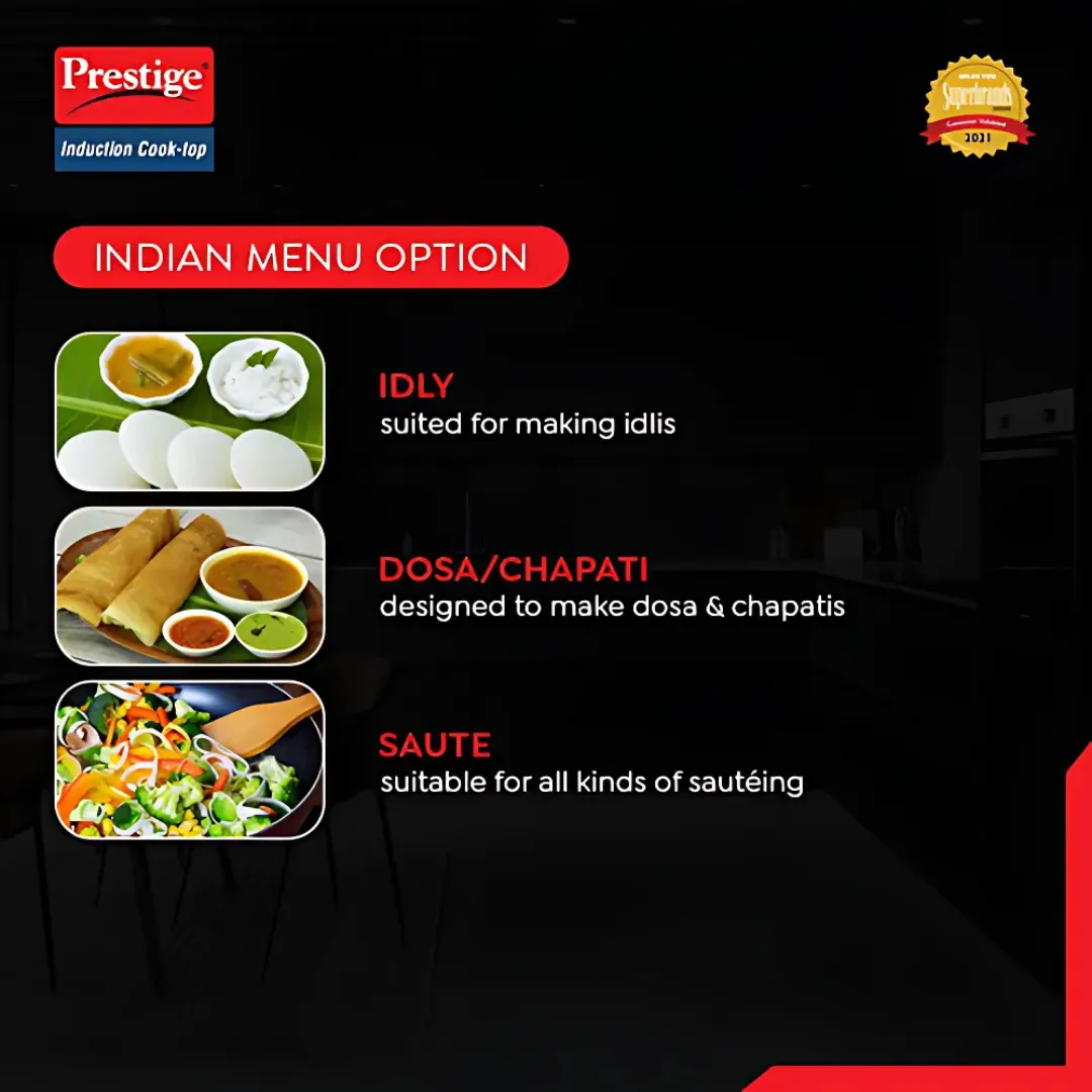 Prestige Pic 20 WIZ Induction Cooktop Black
