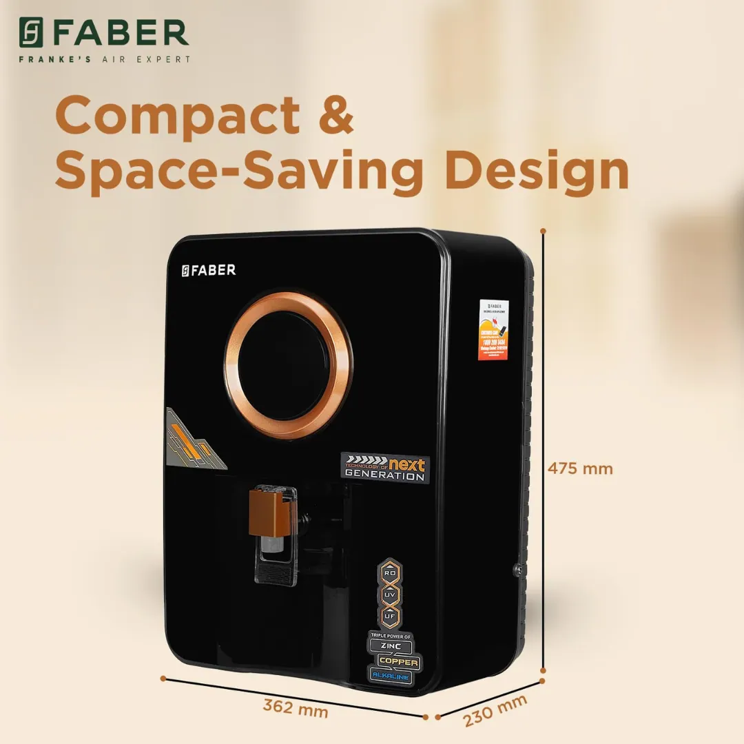 Faber Altroz Gold Water Purifier RO+ UV+ UF+ ALKALINE+ COPPER+ ZINC 10 Ltr