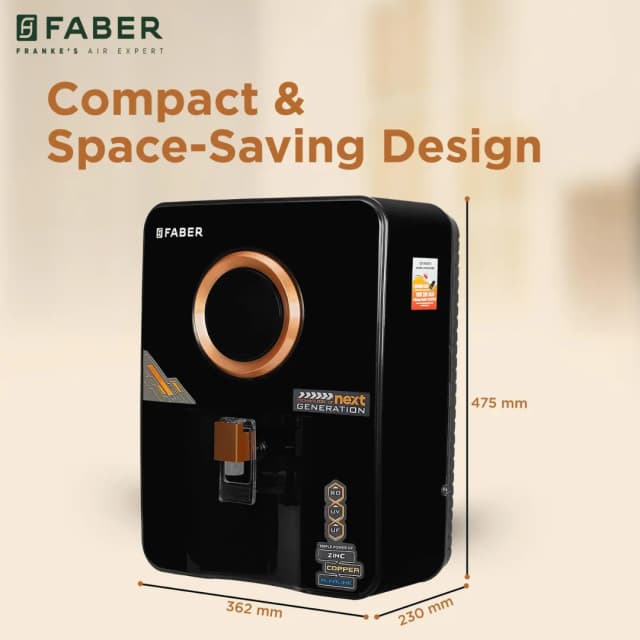 Faber Altroz Gold Water Purifier RO+ UV+ UF+ ALKALINE+ COPPER+ ZINC 10 Ltr