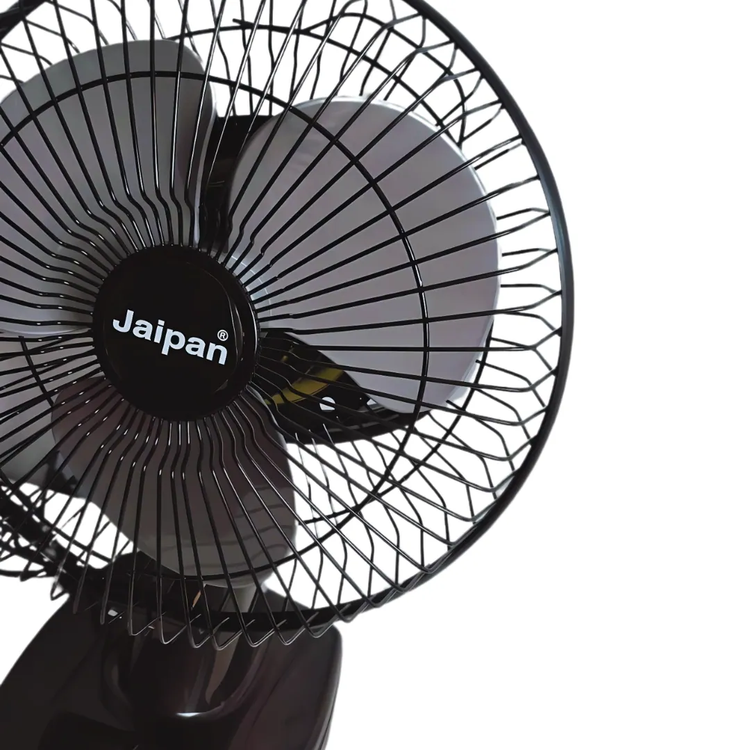 Jaipan 3-In-One Multi Utility Black Table, Wall Fan