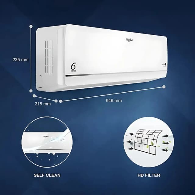 Whirlpool 3D Cool 1.5 Ton 5 Star Inverter Xpand Split Air Conditioner (S5M2PBO)