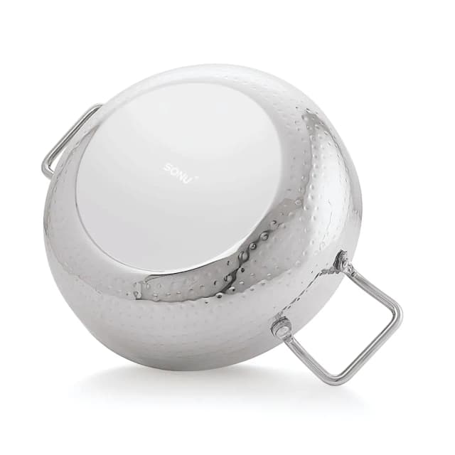 Sona Cuisino Hammered Kadai With Glass Lid 22 CM