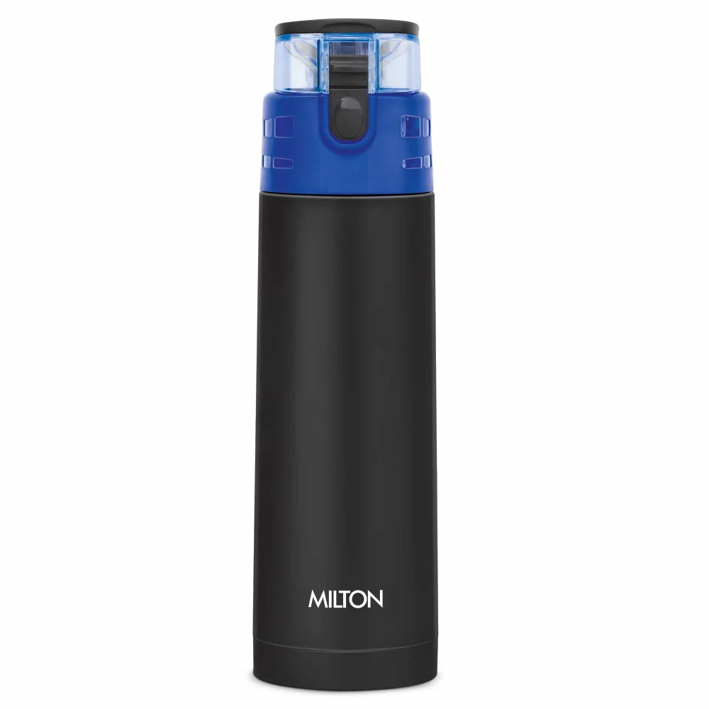 Milton Atlantis Thermosteel Water Bottle 350 Ml Black & Blue