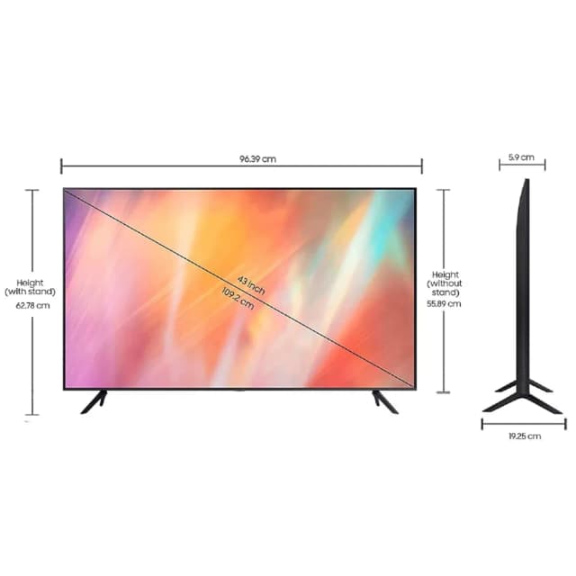Samsung UA43AU7500KLXL 4K Ultra HD Titan Smart LED 43 Inch TV